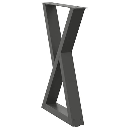 Matbordsben 2 st antracit 50x(72-73,3) cm stål