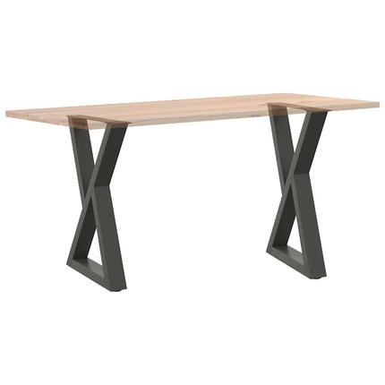 Matbordsben 2 st antracit 50x(72-73,3) cm stål