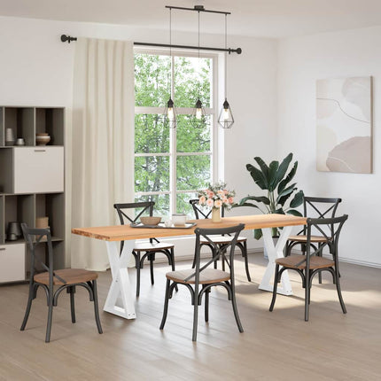 Matbordsben 2 st vita 60x(72-73,3) cm stål