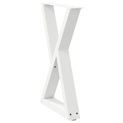 Matbordsben 2 st vita 60x(72-73,3) cm stål
