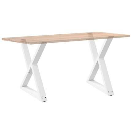 Matbordsben 2 st vita 70x(72-73,3) cm stål