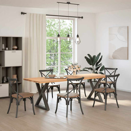Matbordsben 2 st antracit 70x(72-73,3) cm stål