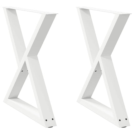 Matbordsben 2 st vita 80x(72-73,3) cm stål