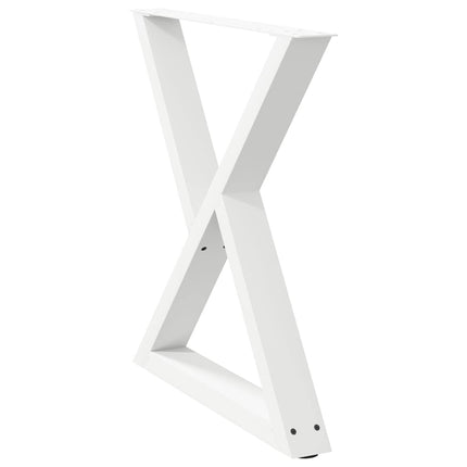 Matbordsben 2 st vita 80x(72-73,3) cm stål