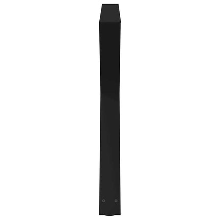 Matbordsben 2 st svarta 90x(72-73,3) cm stål