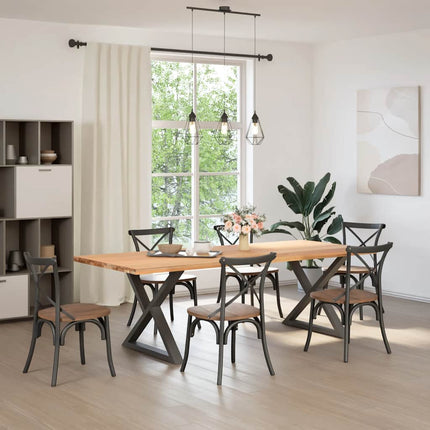 Matbordsben 2 st vita 90x(72-73,3) cm stål