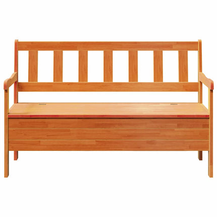 Utomhusbänk med lagring Brun 119 x 44 x 76 cm Massiv furu
