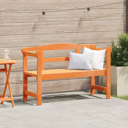 Utomhusbänk med lagring Brun 119 x 44 x 76 cm Massiv furu