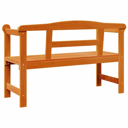 Utomhusbänk med lagring Brun 119 x 44 x 76 cm Massiv furu