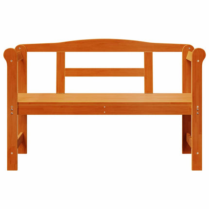 Utomhusbänk med lagring Brun 119 x 44 x 76 cm Massiv furu