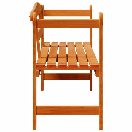 Utomhusbänk med lagring Brun 119 x 44 x 76 cm Massiv furu