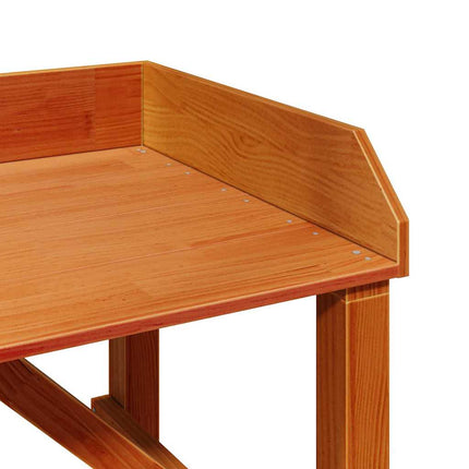 Planteringsbord med hylla Brun 75 x 40 x 90 cm Massiv furu