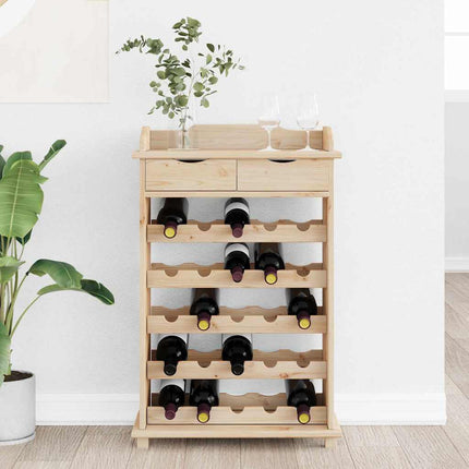 Vinställ Naturfärg 58 x 28 x 90 cm Massiv Furu