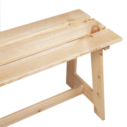 Utomhusbänk Naturfärg 119 x 37 x 47 cm Massiv Furu