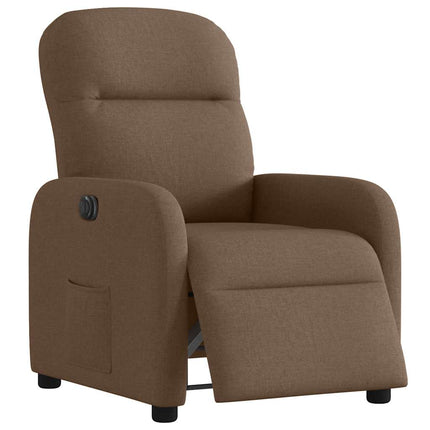 Elektrisk reclinerfåtölj Brun tyg
