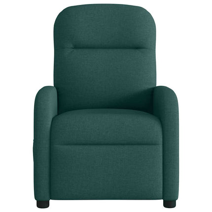 Elektrisk reclinerfåtölj mörkgrön tyg