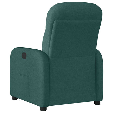 Elektrisk reclinerfåtölj mörkgrön tyg