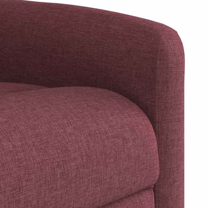 Elektrisk reclinerfåtölj vinröd tyg