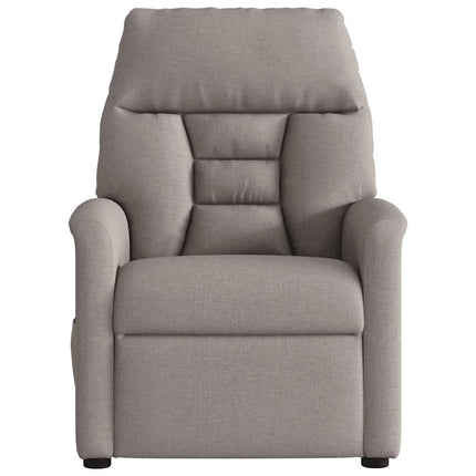 Elektrisk massagefåtölj taupe tyg
