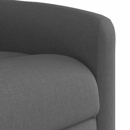 Reclinerfåtölj med uppresningshjälp mörkgrå tyg