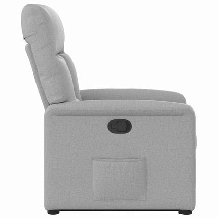 Reclinerfåtölj med uppresningshjälp molngrå tyg