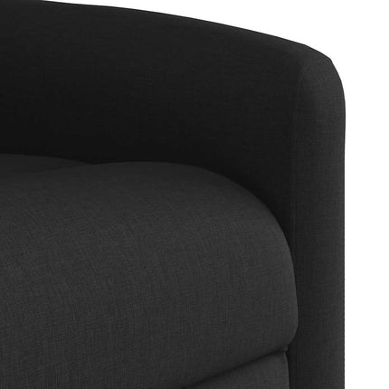 Massagefåtölj med uppresningshjälp svart tyg