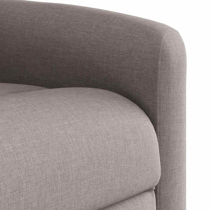Elektrisk massagefåtölj med uppresningshjälp taupe tyg