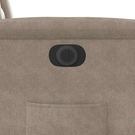 Elektrisk reclinerfåtölj taupe mikrofibertyg