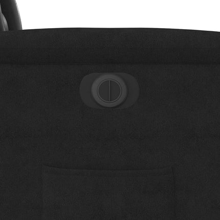 Elektrisk reclinerfåtölj svart mikrofibertyg