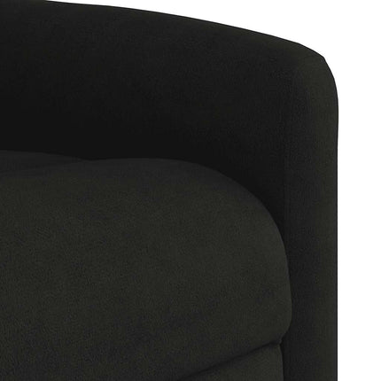 Elektrisk reclinerfåtölj svart mikrofibertyg