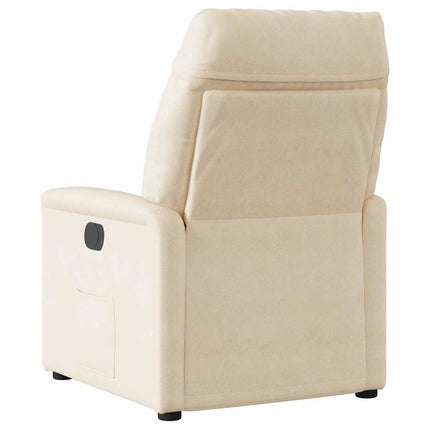 Elektrisk reclinerfåtölj beige mikrofibertyg
