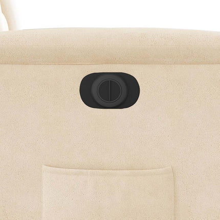 Elektrisk reclinerfåtölj beige mikrofibertyg
