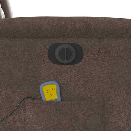 Elektrisk massagefåtölj mörkgrå mikrofibertyg