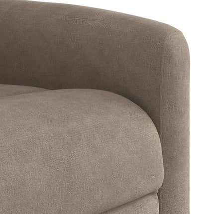 Elektrisk massagefåtölj taupe mikrofibertyg