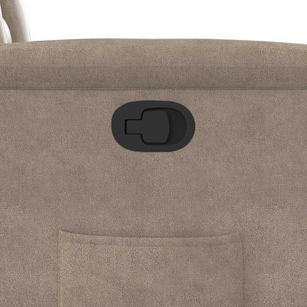 Reclinerfåtölj med uppresningshjälp taupe mikrofibertyg