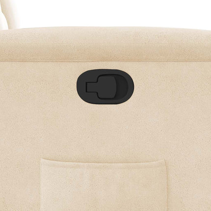 Reclinerfåtölj med uppresningshjälp beige mikrofibertyg