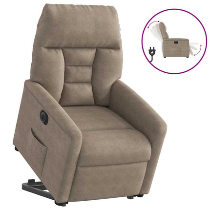Elektrisk reclinerfåtölj med uppresningshjälp mikrofibertyg