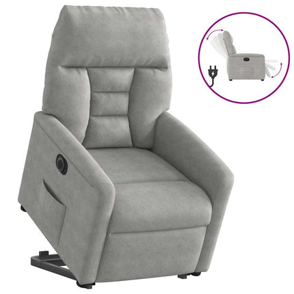 Elektrisk reclinerfåtölj med uppresningshjälp mikrofibertyg