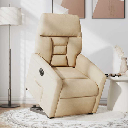 Elektrisk reclinerfåtölj med uppresningshjälp mikrofibertyg