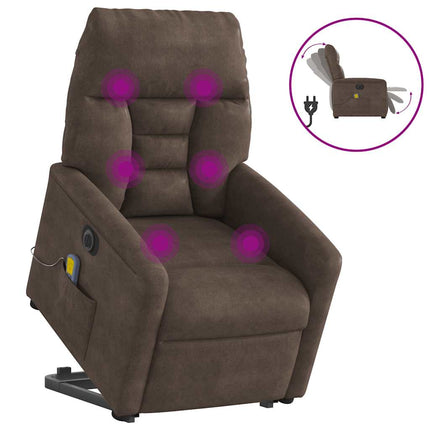 Elektrisk massagefåtölj med uppresningshjälp mikrofibertyg