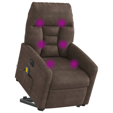 Elektrisk massagefåtölj med uppresningshjälp mikrofibertyg