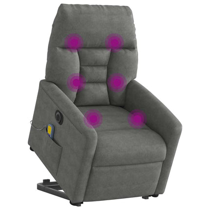 Elektrisk massagefåtölj med uppresningshjälp mikrofibertyg