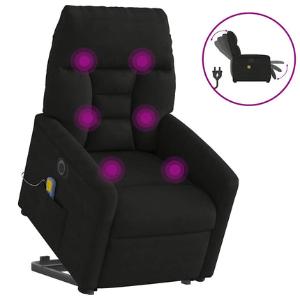 Elektrisk massagefåtölj med uppresningshjälp mikrofibertyg