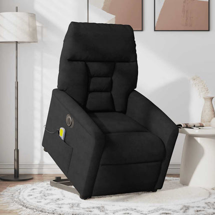 Elektrisk massagefåtölj med uppresningshjälp mikrofibertyg