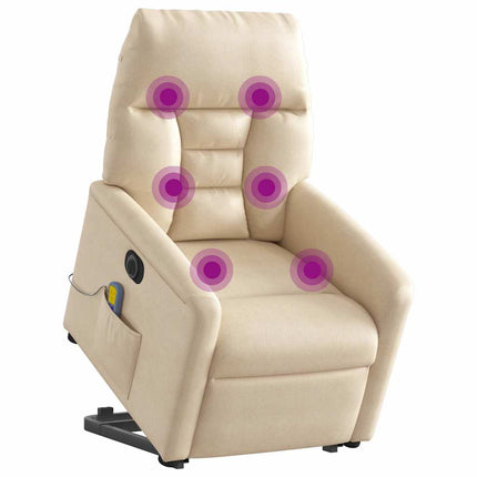 Elektrisk massagefåtölj med uppresningshjälp mikrofibertyg