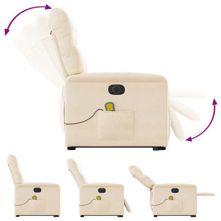 Elektrisk massagefåtölj med uppresningshjälp mikrofibertyg