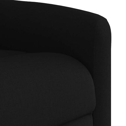 Elektrisk reclinerfåtölj svart tyg