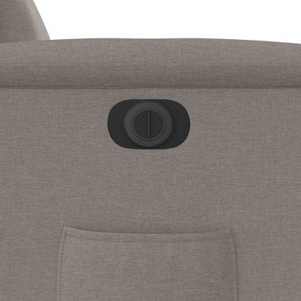 Elektrisk reclinerfåtölj taupe tyg
