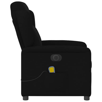 Elektrisk massagefåtölj med uppresningshjälp svart tyg