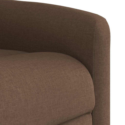 Elektrisk massagefåtölj brun tyg